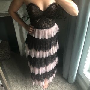 Marchesa Notte tiered tulle dress